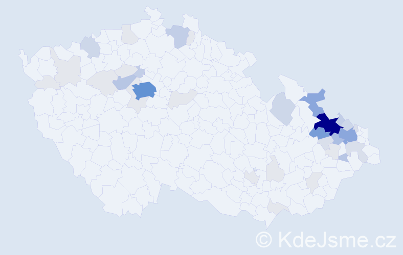 Příjmení: 'Hellebrandová', počet výskytů 147 v celé ČR