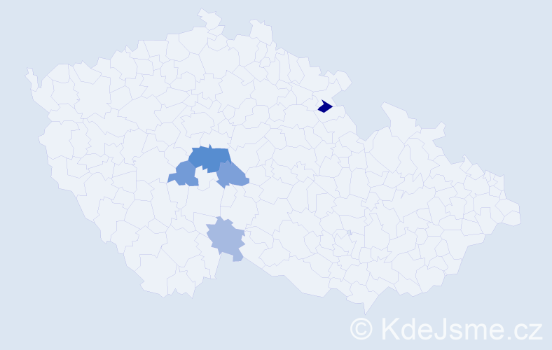 Příjmení: 'Khandl', počet výskytů 17 v celé ČR