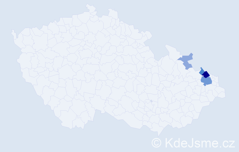 Příjmení: 'Schebestiková', počet výskytů 12 v celé ČR