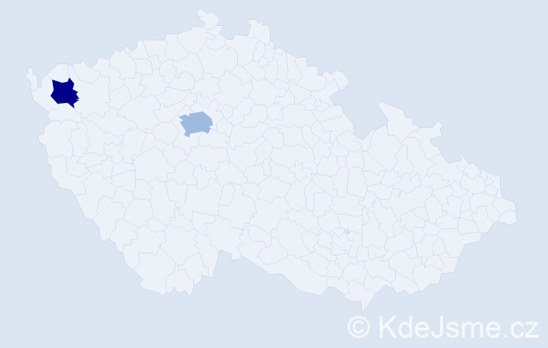 Příjmení: 'Revainec', počet výskytů 5 v celé ČR