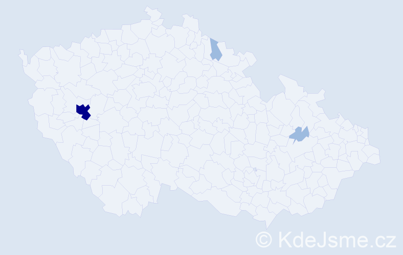 Příjmení: 'Projslová', počet výskytů 6 v celé ČR