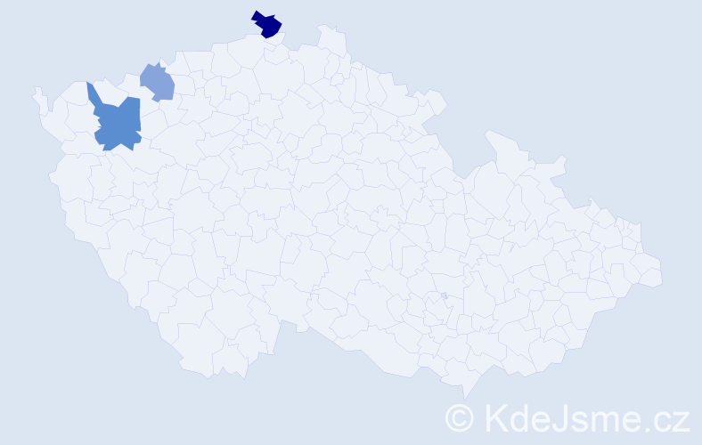 Příjmení: 'Kazberuková', počet výskytů 5 v celé ČR