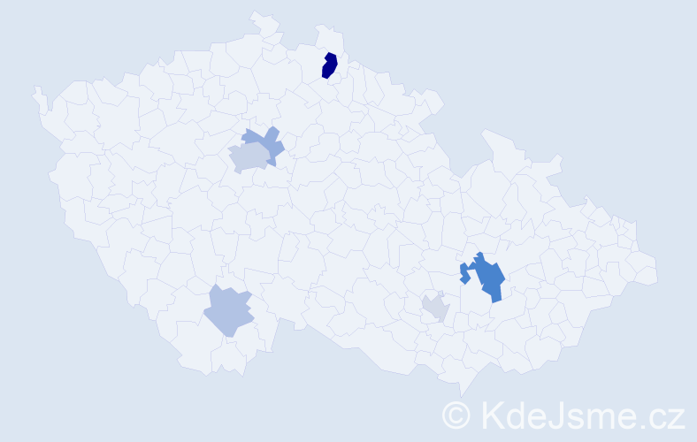 Příjmení: 'Roden', počet výskytů 14 v celé ČR