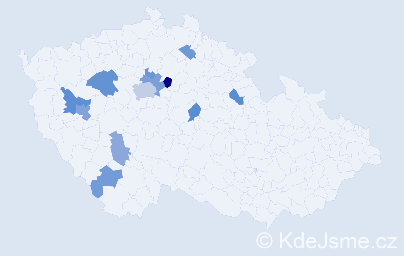 Příjmení: 'Schneiberg', počet výskytů 23 v celé ČR