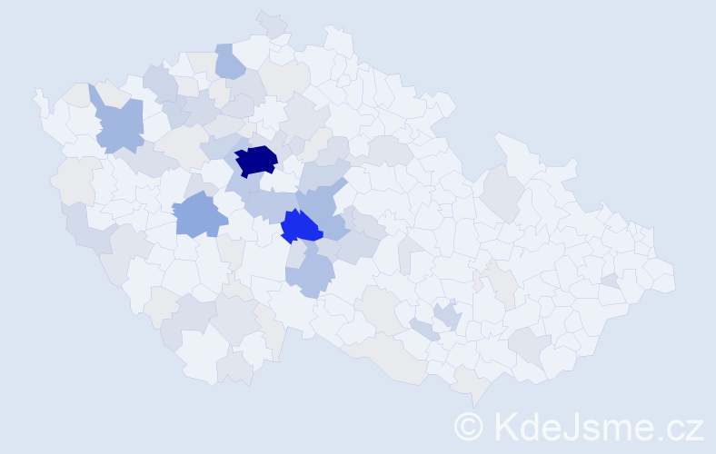 Příjmení: 'Vošická', počet výskytů 312 v celé ČR