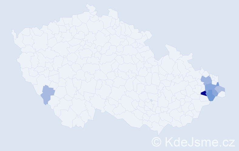 Příjmení: 'Mechel', počet výskytů 26 v celé ČR