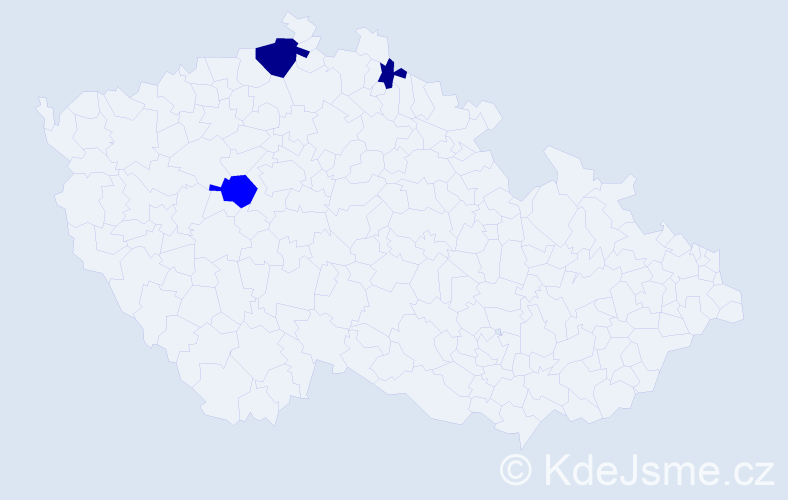 Příjmení: 'Hoppanová', počet výskytů 5 v celé ČR