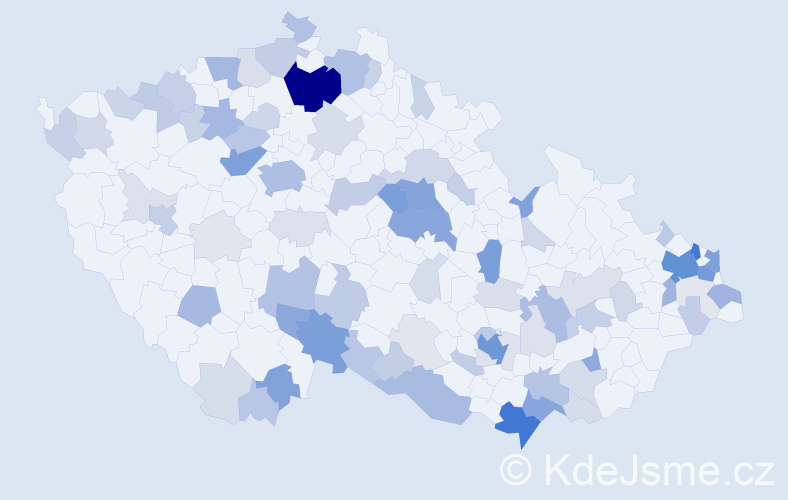 Příjmení: 'Polláková', počet výskytů 346 v celé ČR