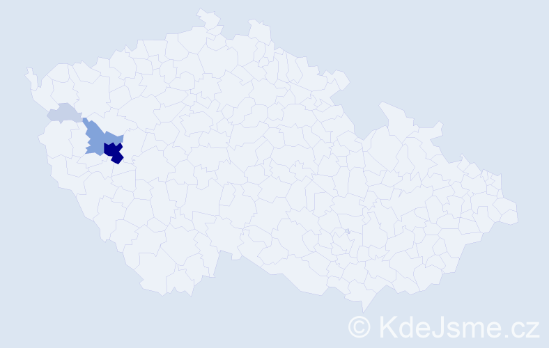 Příjmení: 'Würfl', počet výskytů 16 v celé ČR