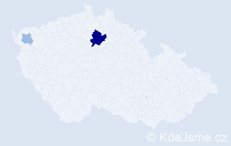 Příjmení: 'Gabertová', počet výskytů 5 v celé ČR