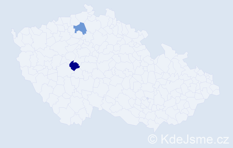Příjmení: 'Kachin', počet výskytů 2 v celé ČR