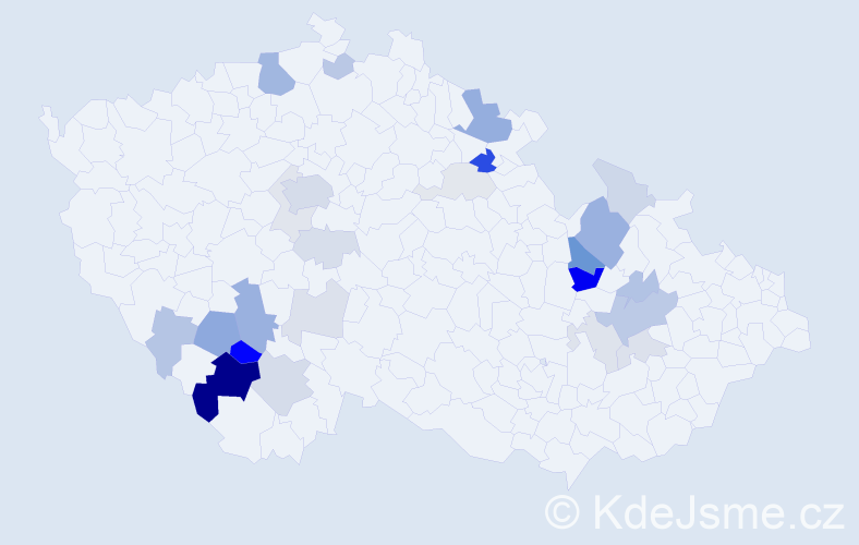 Příjmení: 'Krumpová', počet výskytů 74 v celé ČR