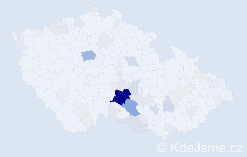 Příjmení: 'Kourek', počet výskytů 228 v celé ČR