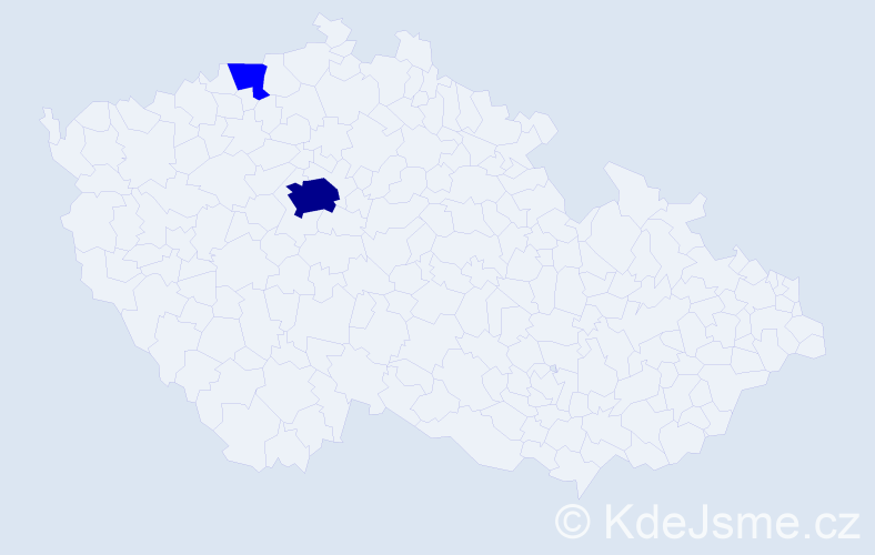 Příjmení: 'Karnoub', počet výskytů 7 v celé ČR