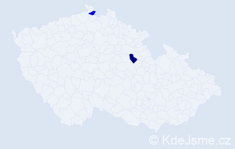 Příjmení: 'Kieu', počet výskytů 2 v celé ČR