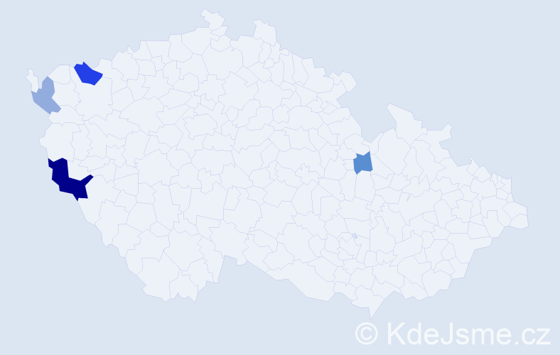 Příjmení: 'Tarka', počet výskytů 8 v celé ČR