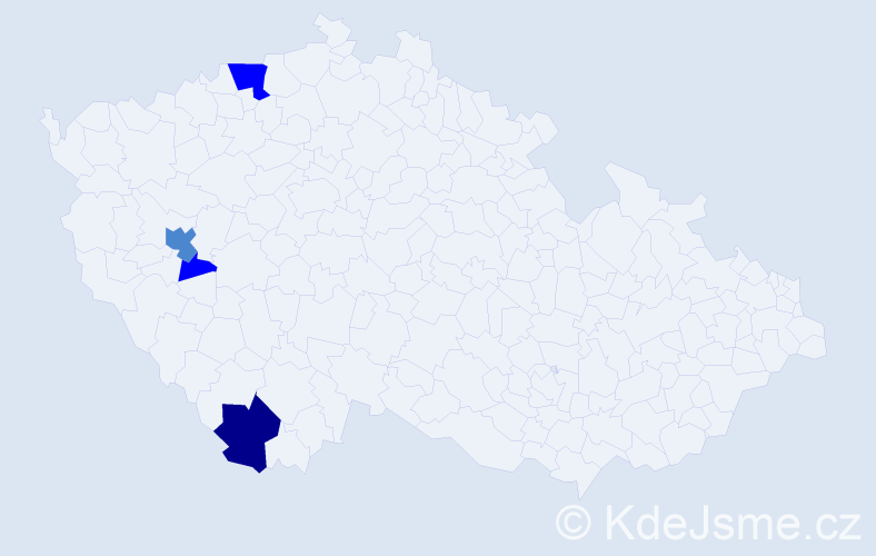Příjmení: 'Neuberk', počet výskytů 8 v celé ČR