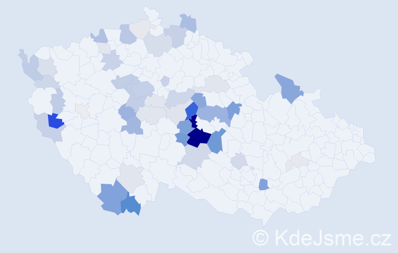 Příjmení: 'Merunková', počet výskytů 187 v celé ČR