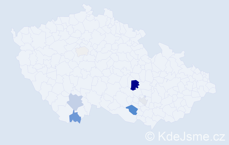 Příjmení: 'Exl', počet výskytů 17 v celé ČR