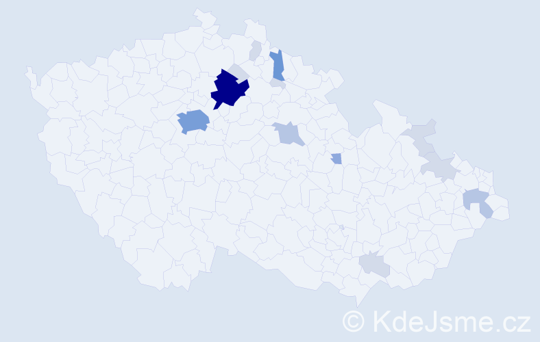 Příjmení: 'Ginzlová', počet výskytů 41 v celé ČR