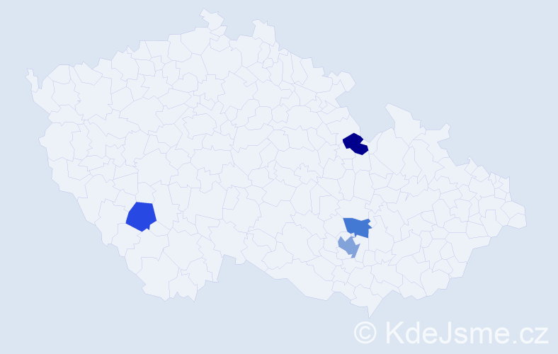 Příjmení: 'Enkhsaikhan', počet výskytů 5 v celé ČR
