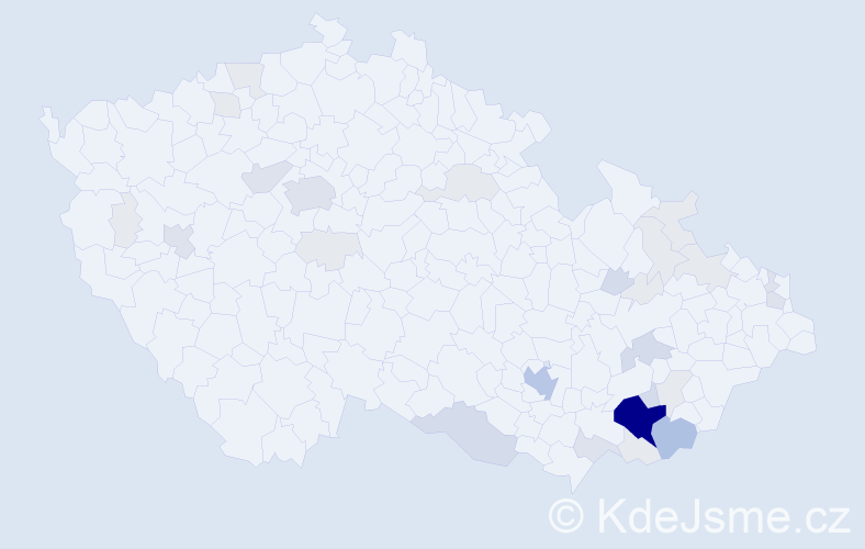 Příjmení: 'Škrášek', počet výskytů 101 v celé ČR