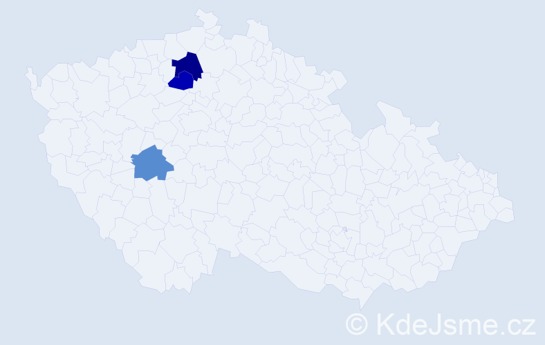 Příjmení: 'Pachir', počet výskytů 4 v celé ČR