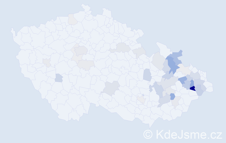 Příjmení: 'Makový', počet výskytů 130 v celé ČR