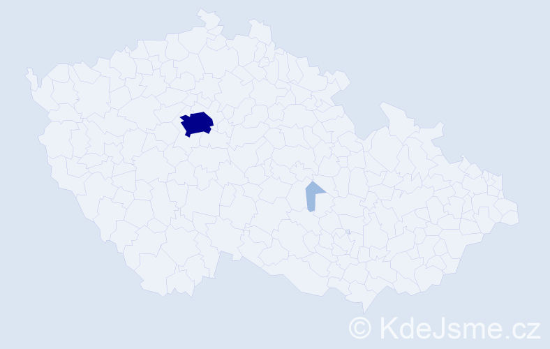 Příjmení: 'Newtonová', počet výskytů 5 v celé ČR