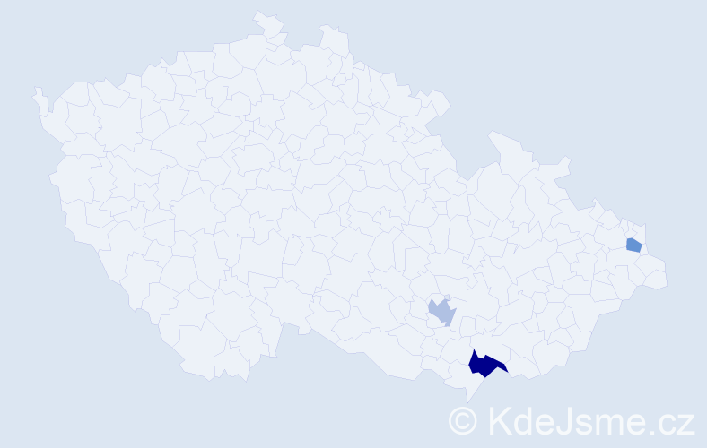 Příjmení: 'Luzert', počet výskytů 8 v celé ČR