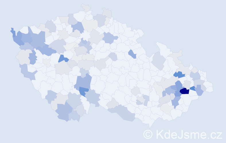Příjmení: 'Kundrát', počet výskytů 397 v celé ČR