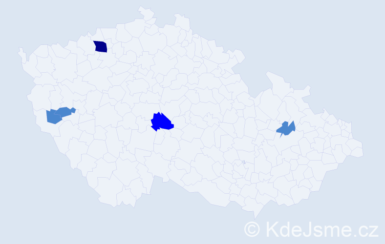 Příjmení: 'Helget', počet výskytů 13 v celé ČR