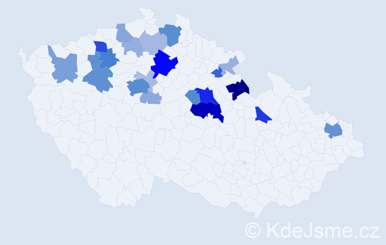 Příjmení: 'Morchová', počet výskytů 80 v celé ČR