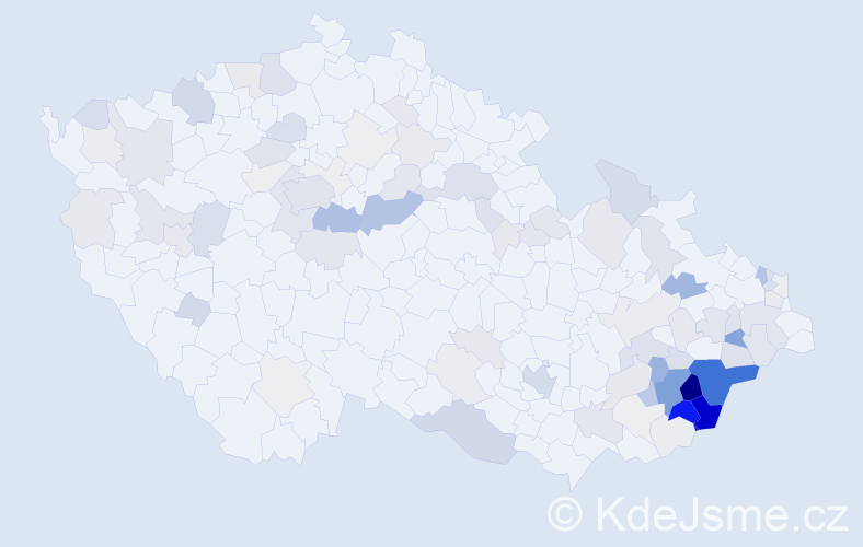 Příjmení: 'Zicha', počet výskytů 347 v celé ČR