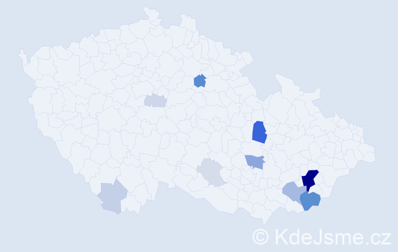 Příjmení: 'Habrovanská', počet výskytů 42 v celé ČR