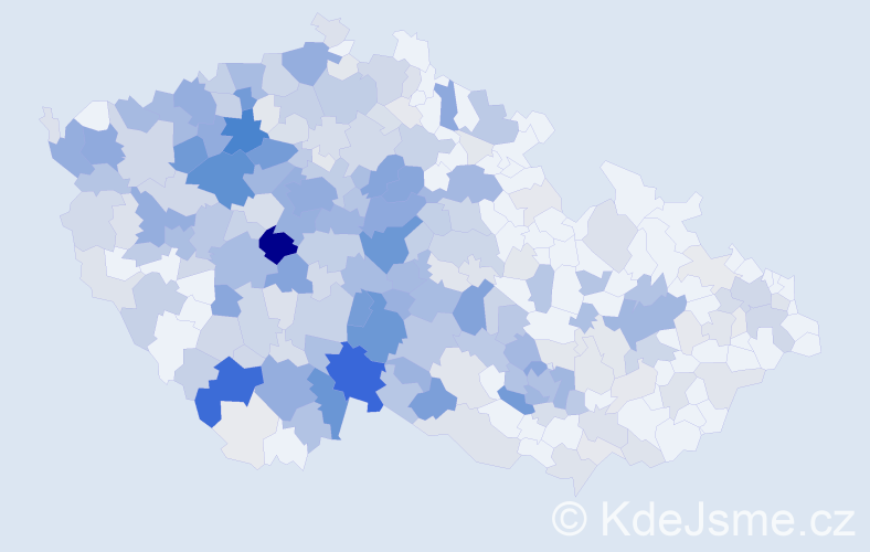 Příjmení: 'Hrbek', počet výskytů 1218 v celé ČR