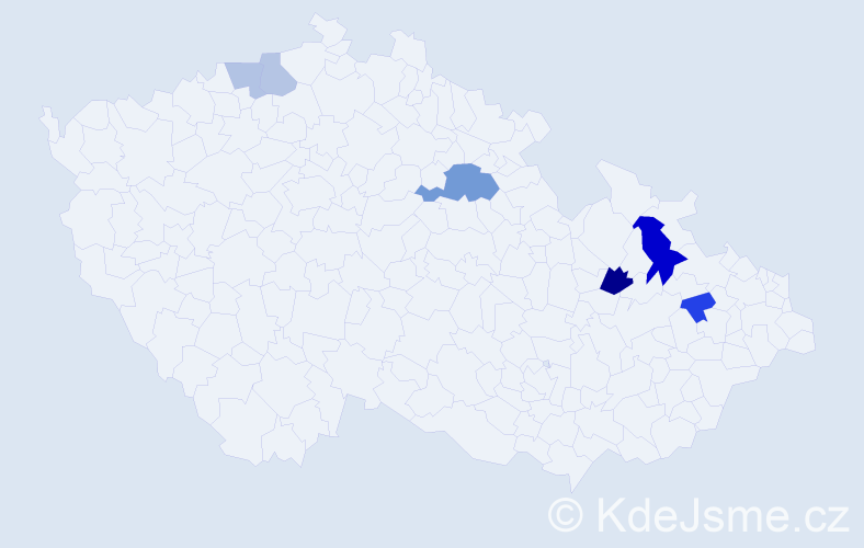 Příjmení: 'Bösová', počet výskytů 11 v celé ČR