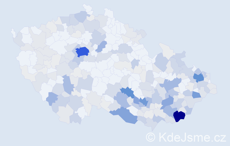 Příjmení: 'Kubiš', počet výskytů 853 v celé ČR