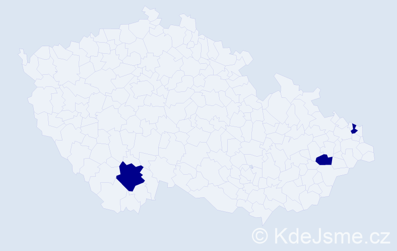 Příjmení: 'Fodora', počet výskytů 6 v celé ČR