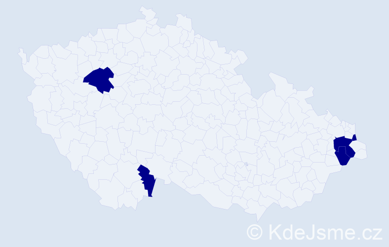 Příjmení: 'Kotabová', počet výskytů 5 v celé ČR