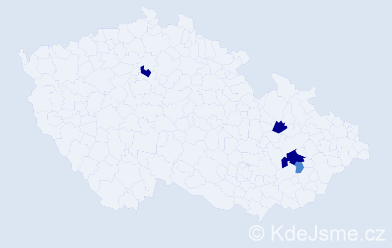 Příjmení: 'Ragošová', počet výskytů 10 v celé ČR