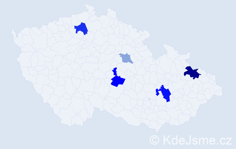 Příjmení: 'Míška', počet výskytů 12 v celé ČR