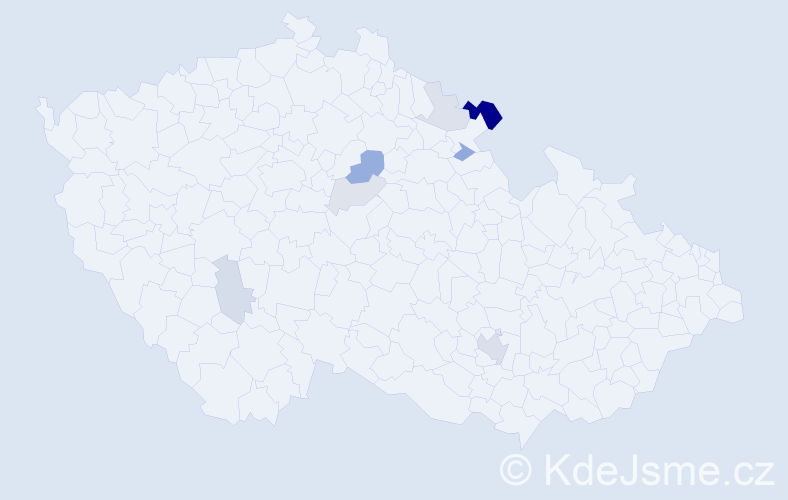 Příjmení: 'Letzel', počet výskytů 16 v celé ČR