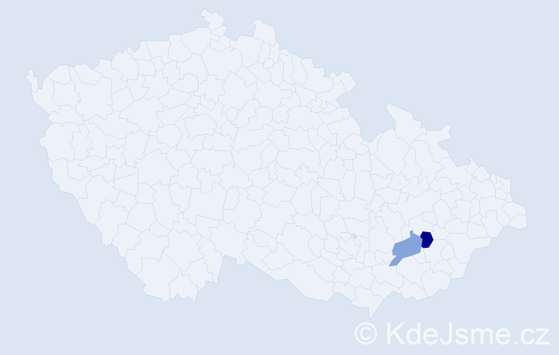 Příjmení: 'Kadlánek', počet výskytů 7 v celé ČR