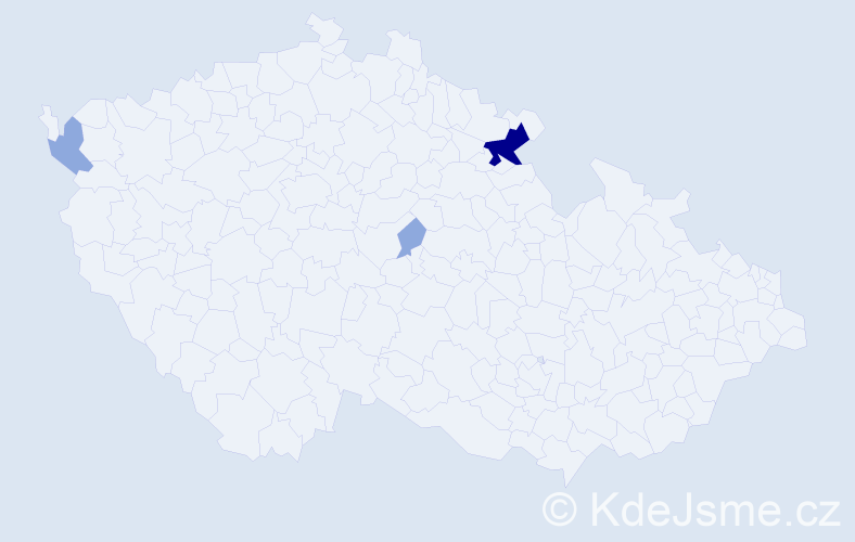 Příjmení: 'Hillmannová', počet výskytů 7 v celé ČR