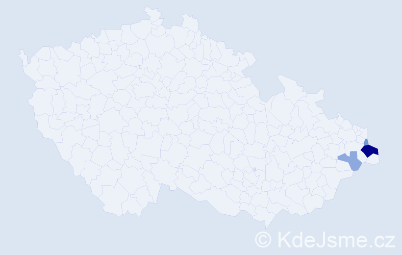 Příjmení: 'Siedlaczek', počet výskytů 14 v celé ČR
