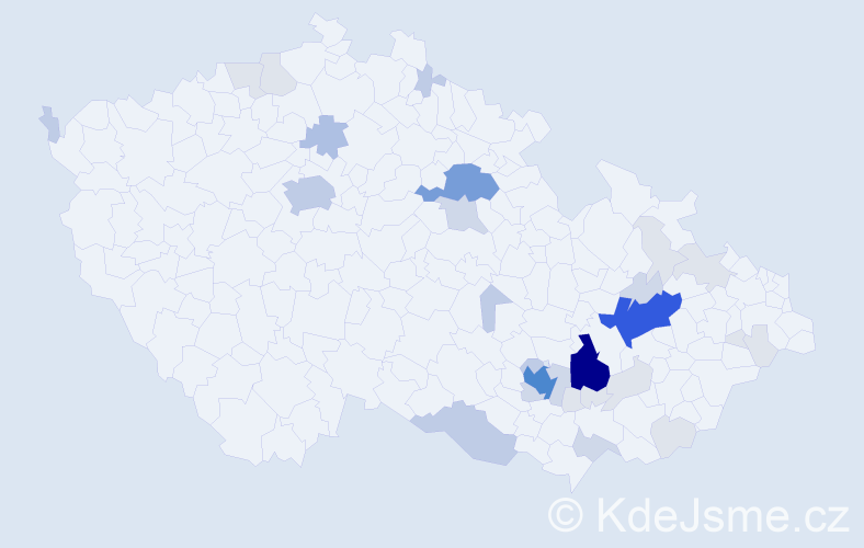 Příjmení: 'Kummerová', počet výskytů 112 v celé ČR