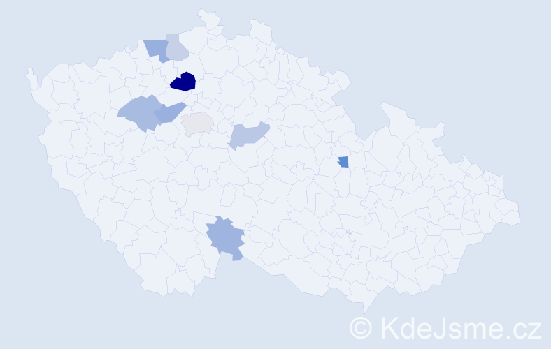 Příjmení: 'Lukašovská', počet výskytů 15 v celé ČR