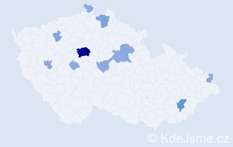 Příjmení: 'Vaľko', počet výskytů 24 v celé ČR