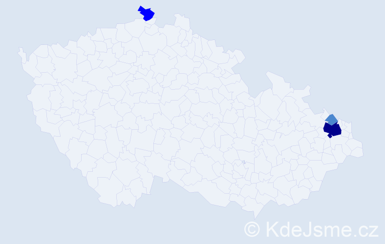 Příjmení: 'Chwalek', počet výskytů 13 v celé ČR